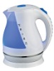1.5L plastic electric kettle , white with blue