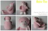 10" Stuffed Plant Dyeing Pink Bear Baby Toy
