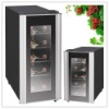 10 bottles Glass Door with Metal Framework Thermoelectric Wine Cellar