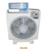 12" Rechargeable fan with light