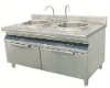12kw Double-pot stainless steel commercial induction cooker