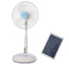 14" solar energy fan, rechargeable fan with LED light