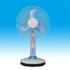 16" portable fan rechargeable fan with light CE-12V16A
