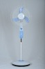 16" rechargeable portable electric stand fan with led light CE-12V16E