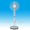 16"solar rechargeable emergency fan with led light CE-12V16B