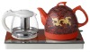 1L ceramic kettle with 800ML tea pot