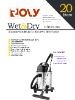 20 Liter Wet and Dry Vacuum Cleaner with GS,CE,EMC,ROHS Approval