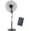 20" emergency solar industrial fan with light