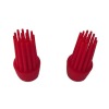 2011 hot reusable red silicone pastry brush with metal or wooden handle
