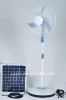 2012 new design 16"solar rechargeable pedestal fan SF-12V16D