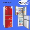 245L Side by side glass door refrigerator