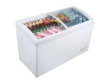 267L Curved  glass door freezer