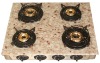 4 burner marble tempered glass gas stove