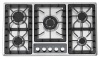 5 burners stainless steel gas cooker