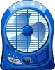 8" Rechargeable table fan with radio/usb reader
