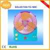 9inch rechargeable solar emergency fan with led light, radio/12v fan