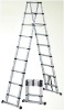 Aluminium 75mm step Telescopic Dual Ladder  extension ladder