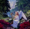 Beautiful angel picture,decoration picture frame,fabric pictures,modern wall hainging tapestries  fabric material  pictures