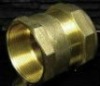 Brass compression male/female coupler