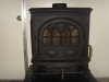Cast iron wood fireplace