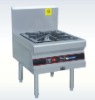 Commercial gas pot stove with splash back