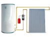 Compact flat panel solar water heater