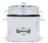 Cylinder rice cooker with steamer