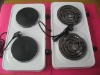 Double burner kitchen cooking plate