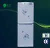 Double door bottled floor standing water cooler with ozone sterilization cabinet