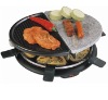 Electric raclette grill with half stone plate (XJ-3K042BO)