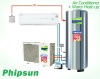 Energy-saving Central Air Source House Air Conditioner Water Heater