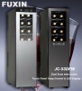 FUXIN:JC-53DFW.Dual Zone wine cooler with 2 thermoelectric cooling system,