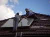 Flat panel solar water heater