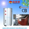 Flat plate solar water heater system with water pump circulation