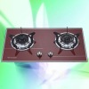HOT!!!competitive pricing 70cm built in glass two 2 burner gas cooker cooktop gas stove gas hob model 858AL5 red