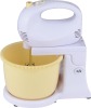 Hand mixer with rotary bowl