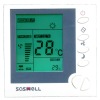 Heating and cooling room thermostat