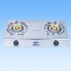 High-efficiency Double-burner Gas Stove with Stainless Steel Mirror-finished Top Panel(2-01SNC)
