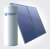 High pressurized split solar water heater system with flat panel