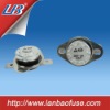 Hot 10A/250V auto rest bimetal thermostat plastic body with movable bracket