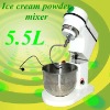 Hot machine: Tilt-head design icecream powder mixing machine with 5.5L capacity