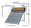 Integrative pressure solar water heater with 0.6mm thickness of water tank