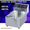 Latest design donut fryer DF-6L counter top electric 2 tank fryer(2 basket)