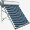 Low pressure solar energy water heater with reflector