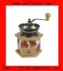 Manual wood coffee grinder mill