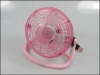 Mini Pink USB Electric Desk Fan