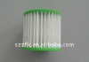 Mini-pleated HEPA air filter media with low resistance & high efficiency