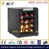 Ncer Black PVC Electric Single Zone Wine Cooler With 12 Bottles