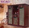 Original Oak wooden furniture with large size refrigerant wine display