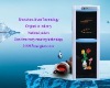 Professional Manufacture Bottled Double Glass door warm and hot water dispenser with Ozone sterilization cabinet